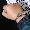 Link Chain Dominante Retro Design Tijger Hoofd Horloge Met Jaar Armband Mannen Hipster Persoonlijkheid Mode Zilveren Sieraden Accessoires270V