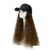 Outros suprimentos para festas de eventos Boné de beisebol onda de cabelo encaracolado penteado peruca ajustável chapéu anexado longo de alta temperatura seda headwear otcgj