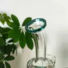 Premium 10-inch bong met gebogen nek - dubbele boompercs - elegant meerblauw glas