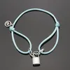 Charming Multicolor Padlock Cotton Rope Bracelet - Designer Fashion Luxury Bracelets Ideal Lovers Gift