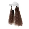 Autres événements Fournitures de fête Casquette de baseball Vague de cheveux Coiffure bouclée Chapeau de perruque réglable Attaché long Chapeaux de soie à haute température OTCGJ