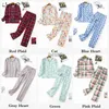 Women's Sleep Lounge Plus Size S-XXXL Sleepwear Women's Pyjamas Set Ladies Warm Flanell Cotton Home Wear Suit Autumn Winter Plaid Print Pyjamas Sleepl231005