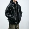 Männer Leder Faux Koreanische Mode Jacke Männer 2023 Herbst Herren Hip Hop Jacken PU Männlichen Übergroßen Streetwear Trend Mäntel 231005