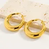 Boucles d'oreilles créoles en acier inoxydable doré pour femmes, bijoux Vintage en forme de O, cercle de charme géométrique torsadé, accessoires cadeaux tendance pour filles