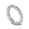 Ringar Swarovski Designer Luxury Fashion Women S925 Sterling Silver Diamond Ring Sense Small and Luxury Full Diamond 5A Zircon Silver Ring