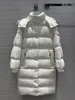 Milan Runway Dames Down Parka 2023 Nieuwe Herfst Wintern Capuchon Lange Mouw Merk Dezelfde Stijl Jassen Dames Designer jassen 1005-36