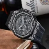 2022 Heren Siliconen Luxe Een Horloge 6 Pin Feature Quartz Second Running Chronograaf Business Fashion Horloge Waterdicht 24 2096