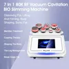 Nieuwste 7 in 1 80 Khz Cavitatie Vet verminderen Rf Huidversteviging Ultra Sonic Vacuüm Stevige Abs Lift Billichaam Afslanken Stimuleren Spiermachine