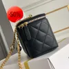 10A Mirror quality Designer Cosmetic Bags 17CM Luxuries Vanity Case Sheepskin Gem chain Bag With Box Ch