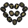 Conjunto de pedras de runas de bruxas naturais, conjunto de 13 cristais de cura com símbolos ciganos gravados para adivinhação de meditação324m