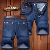 Nouveau été été mince bleu clair Denim Ss hommes denim jean court homme vêtements grande taille 40 jean déchiré pour man248x