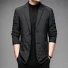 Men's Down Parkas MLSHP White Duck Blazer Luxury Solid Color Single Breasted Casual Man Coats Spring Autumn Male Jackets 3XL 231005
