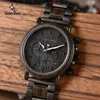 BOBO BIRD Bois Hommes Montre Relogio Masculino Top Marque De Luxe Élégant Chronographe Militaire Montres Montres dans une Boîte-Cadeau En Bois CX2238z