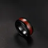 Vnox anéis de casamento masculinos de alta qualidade anéis de carboneto de tungstênio design de madeira inteiro J190716348F