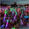 Party Decoration White Light Glow Sticks 20 Pcs Led Foam Cheer Batons Flashing Effect In The Dark Wedding Suppliesparty Drop Deliver Otuxw