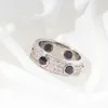 Pure 925 Sterling Silver Jewelry for Women Lock Rings Luxury Brand Quality Party Wedding Top Fine Design Engagement Full Diamond L251R