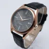 Quartz Battery Leather Belt Auto Date Fashion Mens Watches On Analog Gold Men Designer Watch Whole Men Wristwatch Gift Mo299s