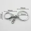 Klasyna 10 sztuk/partia srebrny kolor metalowy ze stali nierdzewnej łańcuchy klawiszy Pierścień Pierścień Pierścienia