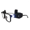 Sunglasses Frames 1/2pcs Clips-on Eyeglass LED Light Lamp Reader Black Rotate 360 Degrees Car Bed Airplane