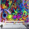 Tapisseries psychédélique champignon Mandala tapisserie tenture murale bohème gitane Tapiz sorcellerie 230928