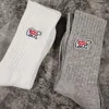 White Grey in stock Socks Women Men Unisex Cotton Basketball Socks270S