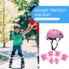 Casques de ski Équipement de protection sportive de sécurité pour enfants Genouillères coudières avec casque Protège-poignets d'équitation Résistant aux chocs 7 en 1 Accessoires de sport 231005