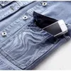 Damesvesten Informeel Patch Work Kort Denim Vest 2023 Lente Zomer Blauw Mouwloos Jasje Jeans Decoratief Patroon Bovenkleding