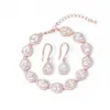 Earrings & Necklace WEIMANJINGDIAN Teardrop Cubic Zirconia CZ Crystal Wedding Bracelet And Earring Bridal Jewelry Set Bridesmaid G269c