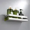 Étagères de salle de bain Étagère de salle de bain Support de douche en acier inoxydable Étagère d'angle Étagère de douche de bain carrée Noir/Nickel Support d'organisateur de rangement 230927