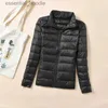 Mulheres Down Parkas Mulheres Light Curto acolchoado Duck Down Jacket Feather Puffer Parkas Plus Overcoat Windbreaker Inverno Frio Pressão Down Casacos L231005