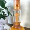 Sunny Yellow Glass Bong: 11-Inch Straight Tube with Tree Perc
