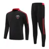 DC United futebol adulto treino terno de treinamento jaqueta de futebol kit ternos de corrida crianças conjuntos de corrida logotipo personalizado 3212