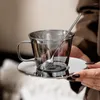 Wine Glasses Glass Silver Disc Senior Sense Coffee Cup Set Creative Mug Light Luxury Good Thing Afternoon Tea Latte Drinkware