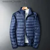 Piumino da uomo UETEEY Autunno Inverno Ultra leggero Piumino d'anatra bianco da uomo Impermeabile Casual portatile da esterno leggero imbottito Cappotti L231005