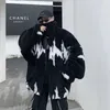 Männer Unten Parkas 2023 Winter Lamm Wolle Jacke Harajuku Mode Casual Oversize Muster Männlich Verdicken Warme Hip Hop Lose mäntel 231005