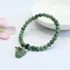 Charm Armband Natural Jadeite Oil Green Armband Premium Kvalitet Buddha och Tassel Casual Bangle unik personlighet Perfekt smyckespresent