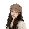 BERETS Y2K GIRLS ALLOY BADGE OCTAGONAL HATショッピングドロップ231005のカジュアルアダルト