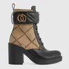 Boots Designer Womens Boots Italy Lyxig modemärke Boot Heel Höjd 9cm Storlek 35-42 Modell SD01