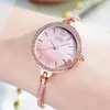 Модные женские часы-браслет GEDI, брендовые розовое золото, розовый узкий ремешок, элегантные женские часы, простые повседневные женские часы в стиле минимализм, Clock243q