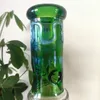 Bong de vidrio verde: tubo recto de 11 pulgadas con árbol Perc
