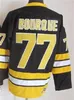 Män retro hockey 77 Ray Bourque Jerseys 8 Cam Neely Vintage Classic Team Color Black White Yellow Brodery for Sport Fans går i pension CCM Breattable 75 årsdag