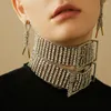 Girocollo moda fibbia per cintura collana corta colletto spesso dichiarazione di cristallo strass catena robusta per gioielli da donna