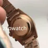 Automatische rose gouden regenboog horloge volledige werkt geen chronograaf functie baguette diamanten bezel mannen polshorloge 40MM hoge quality270U