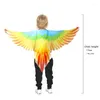 Schals Halloween Kinder Papagei Flügel Mantel Kopfschmuck Set Leistung Requisiten Cosplay Kostüm Geschenk Mädchen Jungen Anzug
