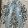 Prawdziwe zdjęcia ciężkie hafty umyte dżinsy męskie damskie patchwork streetwear ponadzaporne dżinsowe spodnie 256x