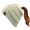 Оптовая продажа с фабрики, 15-цветные осенне-зимние вязаные шапки CC для взрослых без полей, женские зимние теплые шапки