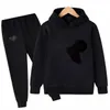 Casual cartoon kids wear 2 piece hoodie set Cool girls boys sportswear x0828