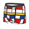 Boxer Mondrian inspiré pour homme, sous-vêtements De Stijl, très respirant, qualité supérieure, idée cadeau