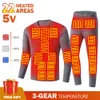 Winter Thermische Heizung Unterwäsche Heizung Jacke Weste Ski Anzug Usb Elektrische Heizung Anzug Selbst-heizung Unterwäsche Männer Ski Anzug