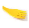 3 i 1 plastformad plattformssked för knivskivanuppsättningar campingredskap Spork servis uppsättningar av plast resegadget flatvaruverktyg dhl 1005